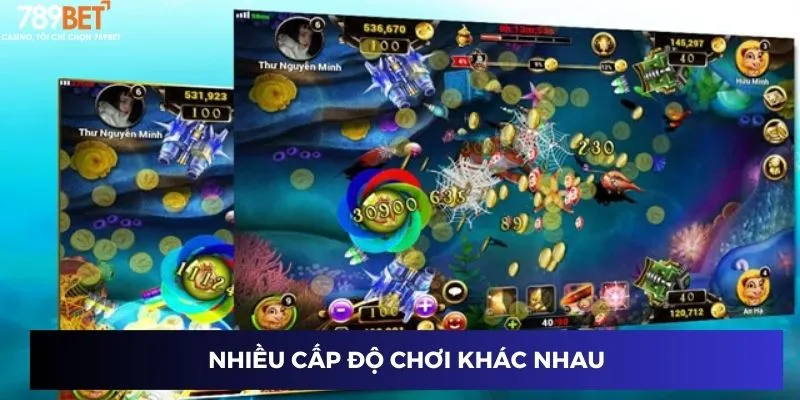 Nhiều cấp độ chơi khác nhau